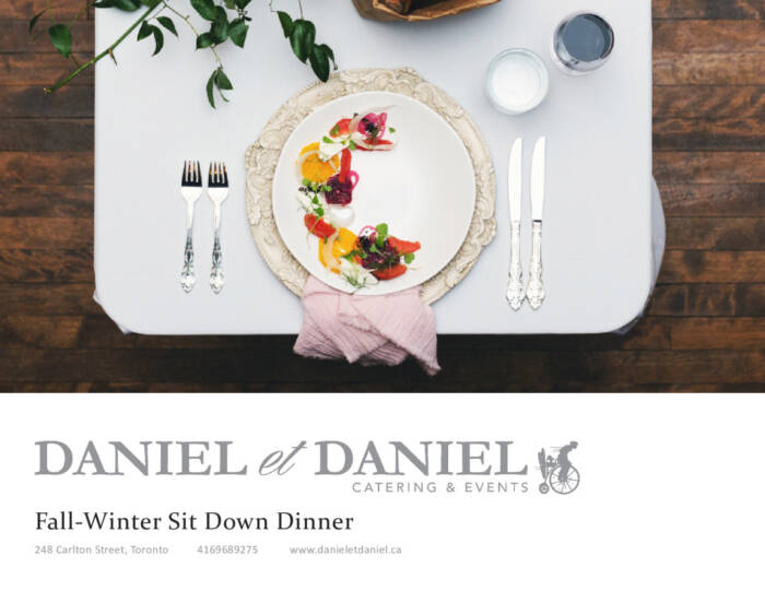 Catering Menus | Daniel Et Daniel