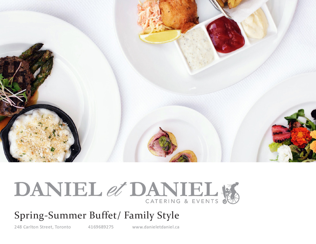 Catering Menus | Daniel Et Daniel